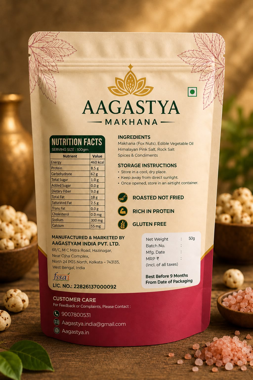 AAGASTYA HIMALAYAN PINK SALT MAKHANA